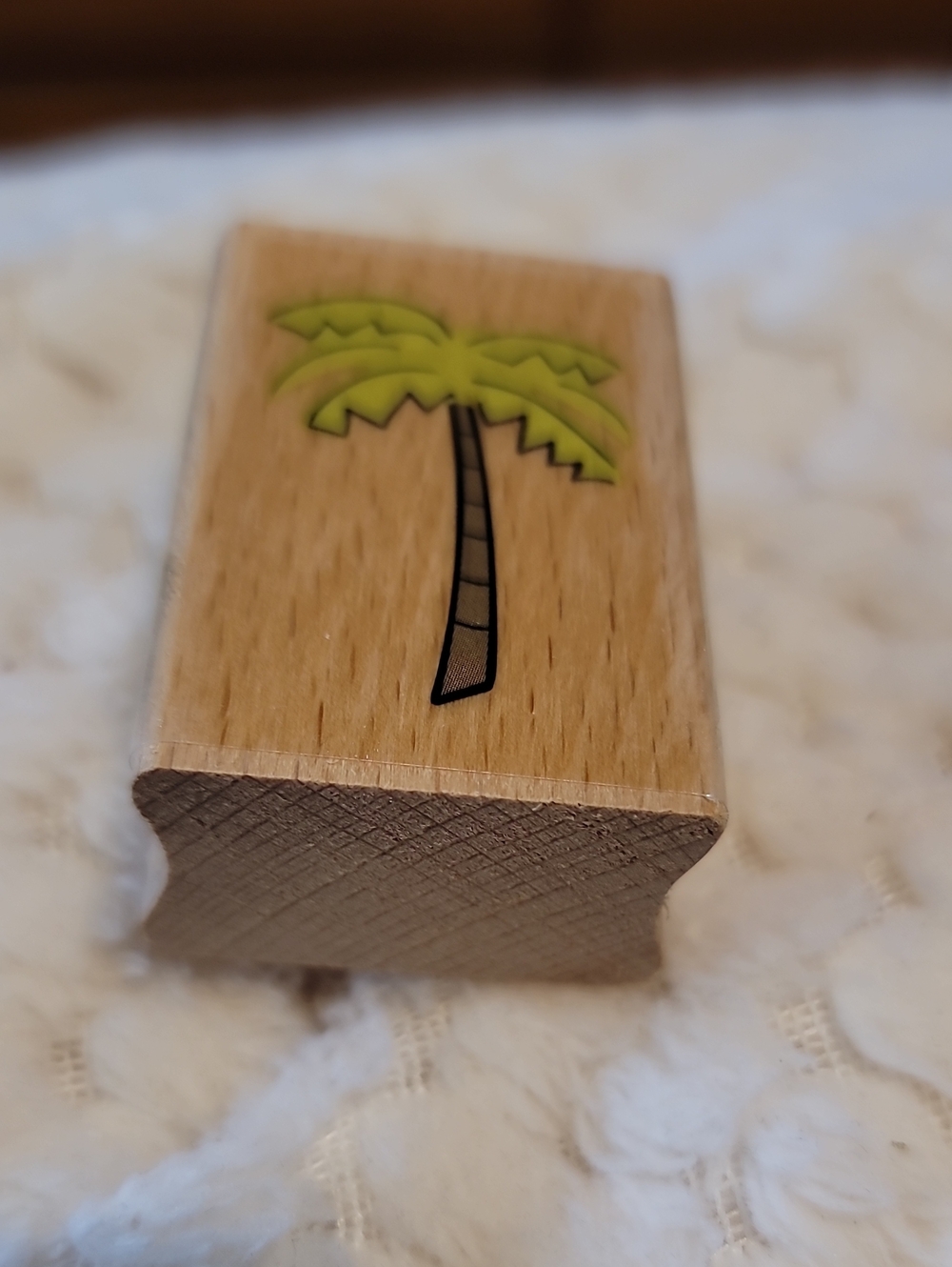 Palm Tree Wooden Rubber Stamp